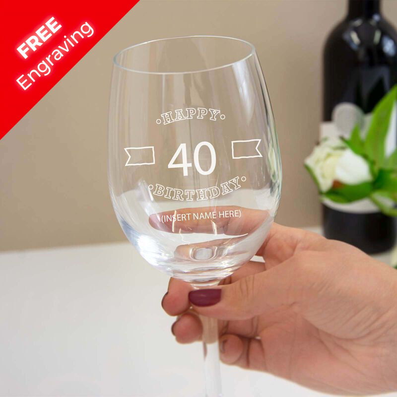 Personalised Wine Glass With Engraving and Gift Box